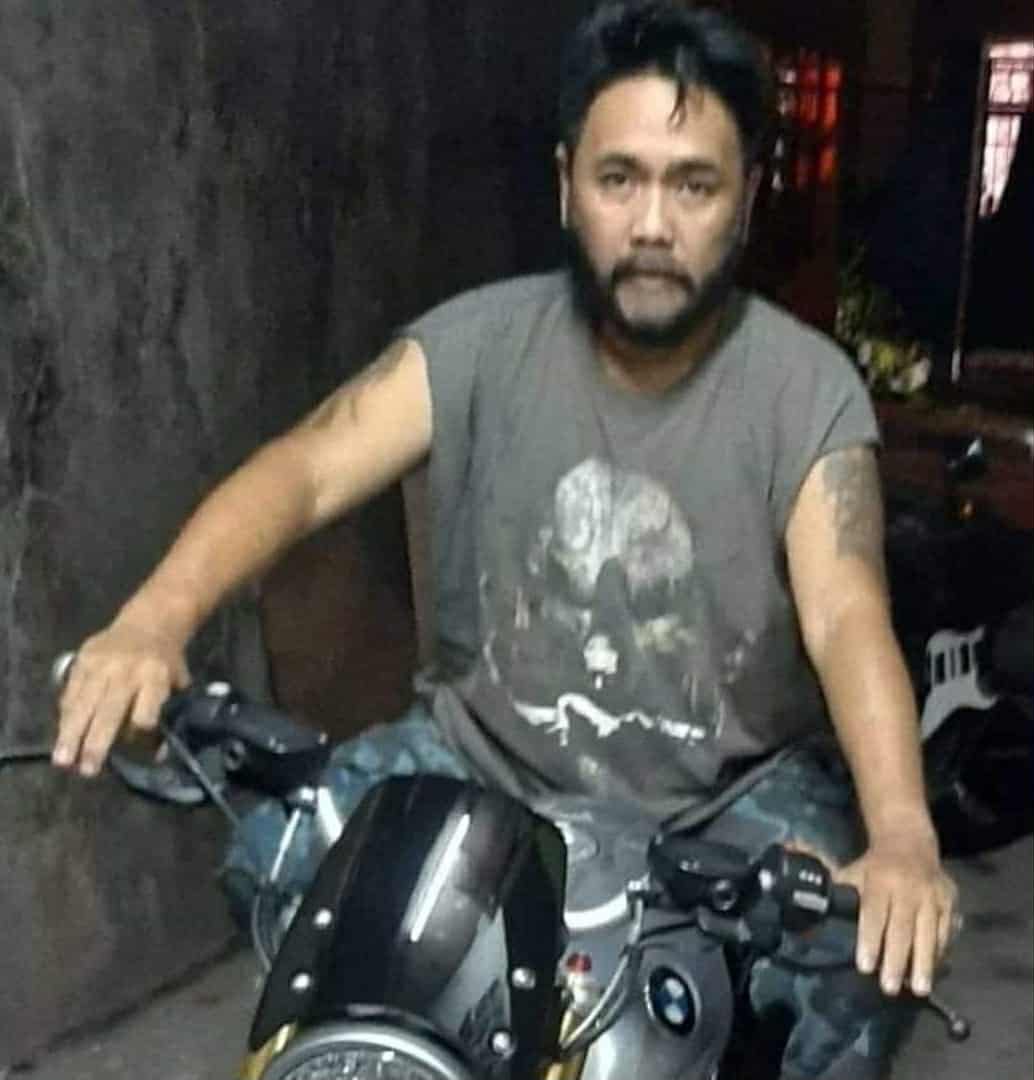 Gino on his motorcycle