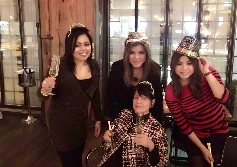 New Year's Eve celebration with Connie and family